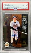 2025 Topps Finest Originals Buyback Autograph Cal Ripken Jr. card