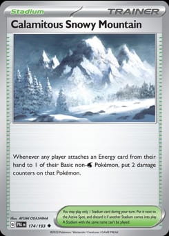Paldea Evolved Calamitous Snowy Mountain #174 card
