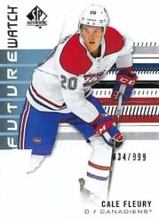 2019-20 SP Authentic Base Set Cale Fleury #201 card