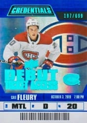 2019-20 Upper Deck Credentials Base Set Cale Fleury #91 card