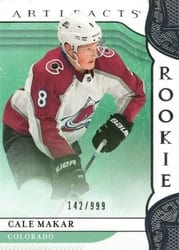 2019-20 Upper Deck Artifacts Base Set Cale Makar #161 card