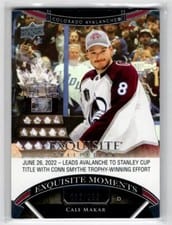 2022-23 Upper Deck Black Diamond Exquisite Collection Moments Cale Makar #ECM-MF card