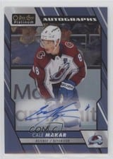2023-24 O-Pee-Chee Platinum Blue Rainbow Autos Cale Makar #BA-MC card