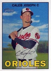 2016 Topps Heritage Base Set Caleb Joseph #71 card