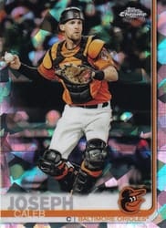 2019 Topps Chrome Sapphire Edition Base Set Caleb Joseph #17 card