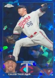 2023 Topps Chrome Update Sapphire Edition Base Set Caleb Thielbar #USCS258 card