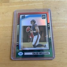2024 Panini Donruss Caleb Williams Red Green Optic Preview #327 card