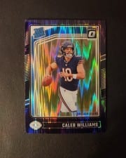 2024 Panini Donruss Optic Caleb Williams Purple Shock #201 card