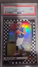 2024 Panini Prizm Caleb Williams Black White Checker #301 card