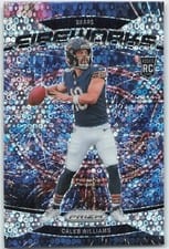 2024 Panini Prizm Fireworks Caleb Williams Silver #25 card