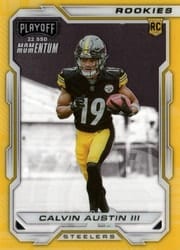 2022 Panini Chronicles Playoff Momentum Rookies Calvin Austin III #PMR-32 card