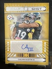 2024 Panini Photogenic Snapshots Autographs Calvin Austin III #SSA-CAN card