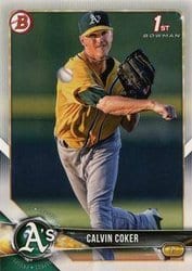 2018 Bowman Draft Base Set Calvin Coker #BD-92 card