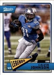 2018 Panini Classics Base Set Calvin Johnson #129 card