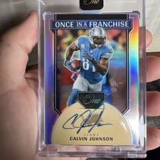 2024 Panini One Once in a Franchise Autographs Calvin Johnson #359 card