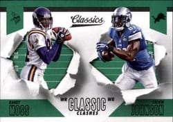 2018 Panini Classics Classic Clashes Calvin Johnson / Randy Moss #12 card