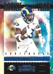 2020 Panini Contenders Rookie of the Year Contenders Cam Akers #RY-CAK card