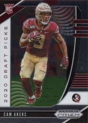 2020 Panini Prizm Draft Picks Base Set Cam Akers #121 card