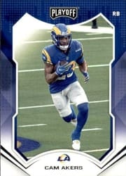 2021 Panini Playoff Base Set Cam Akers #185 card