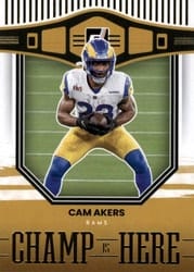 2022 Donruss Champ is Here Cam Akers #CIH-6 card