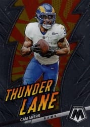 2023 Panini Mosaic Thunder Lane Cam Akers #TL-CA card
