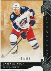 2019-20 Upper Deck Artifacts Base Set Cam Atkinson #124 card