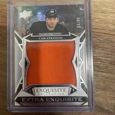 2022-23 Upper Deck Black Diamond Exquisite Collection Extra Exquisite Cam Atkinson #ECE-CA card