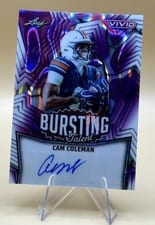 2025 Leaf Vivid Bursting With Talent Autographs Cam Coleman #TA-CC1 card