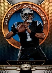 2019 Panini Certified Seal of Approval Cam Newton #SA-CN card
