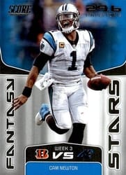2019 Score Fantasy Stars Cam Newton #FS-8 card