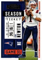 2020 Panini Contenders Base Set Cam Newton #41 card