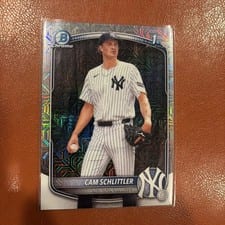 2025 Bowman Chrome Prospects Cam Schlittler Mojo #BCP-166 card