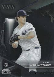 2026 Topps Chrome Black Base Set Cam Schlittler #98 card