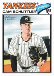 2026 Topps Heritage Base Set Cam Schlittler #222 card