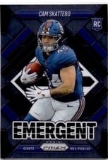 2025 Panini Prizm Emergent Cam Skattebo #1 card