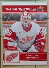 2025-26 Upper Deck Detroit Red Wings Centennial Base Set Cam Talbot #15 card