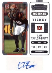 2022 Panini Contenders Base Set Cam Taylor-Britt #176 card
