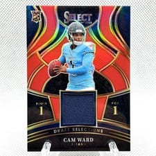 2025 Panini Select Draft Selections Memorabilia Prizm Cam Ward #DSM-CWD card