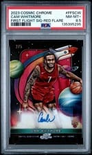 2023-24 Topps Chrome Cosmic First Flight Signatures Refractor Cam Whitmore #FFS-CW card