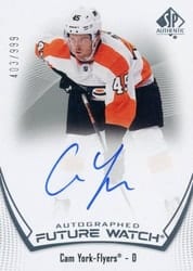 2021-22 SP Authentic Base Set Cam York #106 card