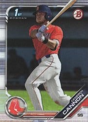 2019 Bowman Draft Base Set Cameron Cannon #BD-166 card