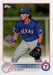 2022 Topps Pro Debut Base Set Cameron Cauley #PD-148 card