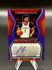 2024-25 Panini Obsidian Magmatic Signatures Cameron Johnson #MS-CAM card