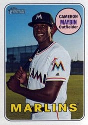 2018 Topps Heritage Base Set Cameron Maybin #628 card