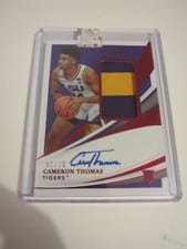 2021-22 Panini Immaculate Collection Rookie Patch Autographs Cameron Thomas #120 card
