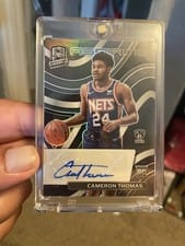 2021-22 Panini Spectra Aspiring Autographs Cameron Thomas #AA-CTH card