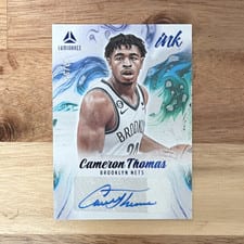 2022-23 Panini Chronicles Luminance Ink Autographs Cameron Thomas #LIA-CAM card