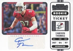 2022 Panini Contenders Base Set Cameron Thomas #191 card