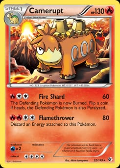 2012 Boundaries Crossed Camerupt #22 card