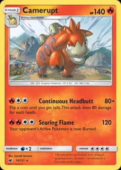 Crimson Invasion Camerupt #14 card